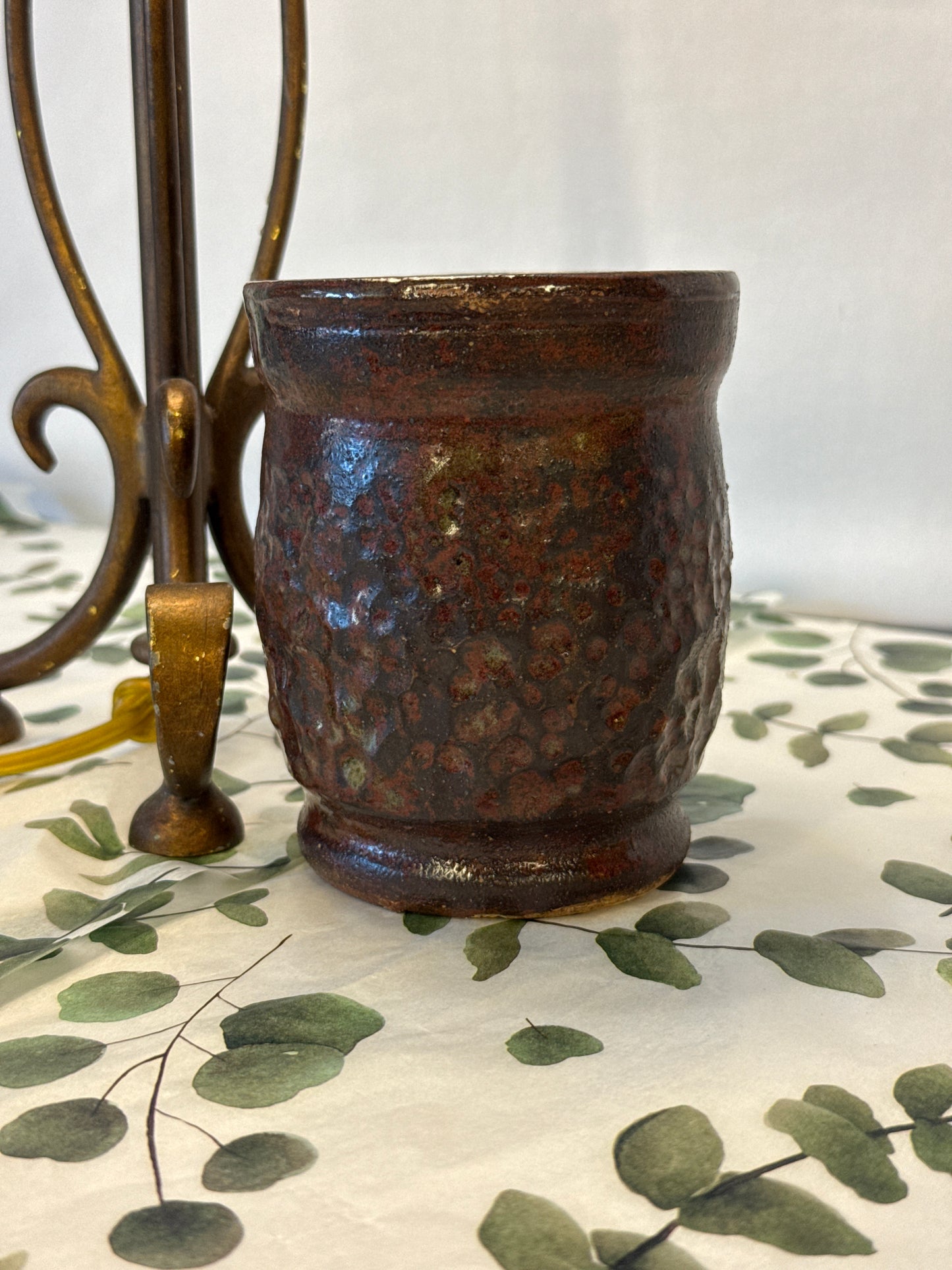 Dark red and black vase