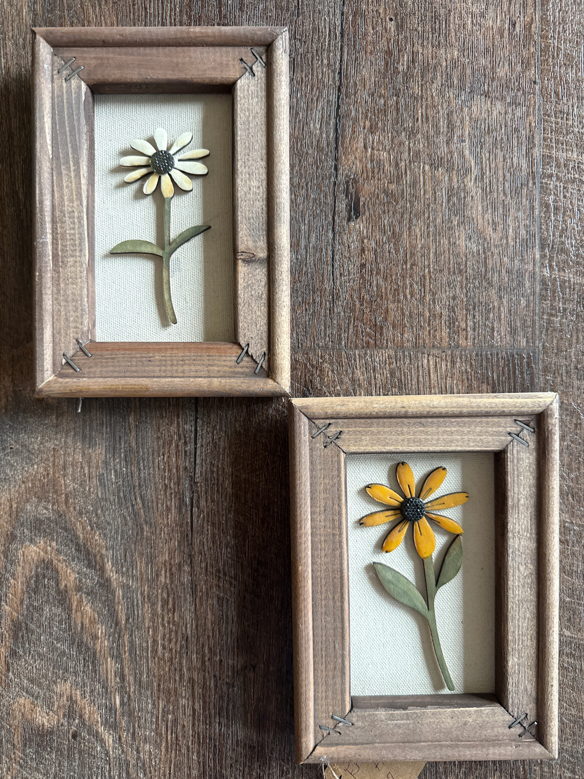Primitive flowers, set of two #007