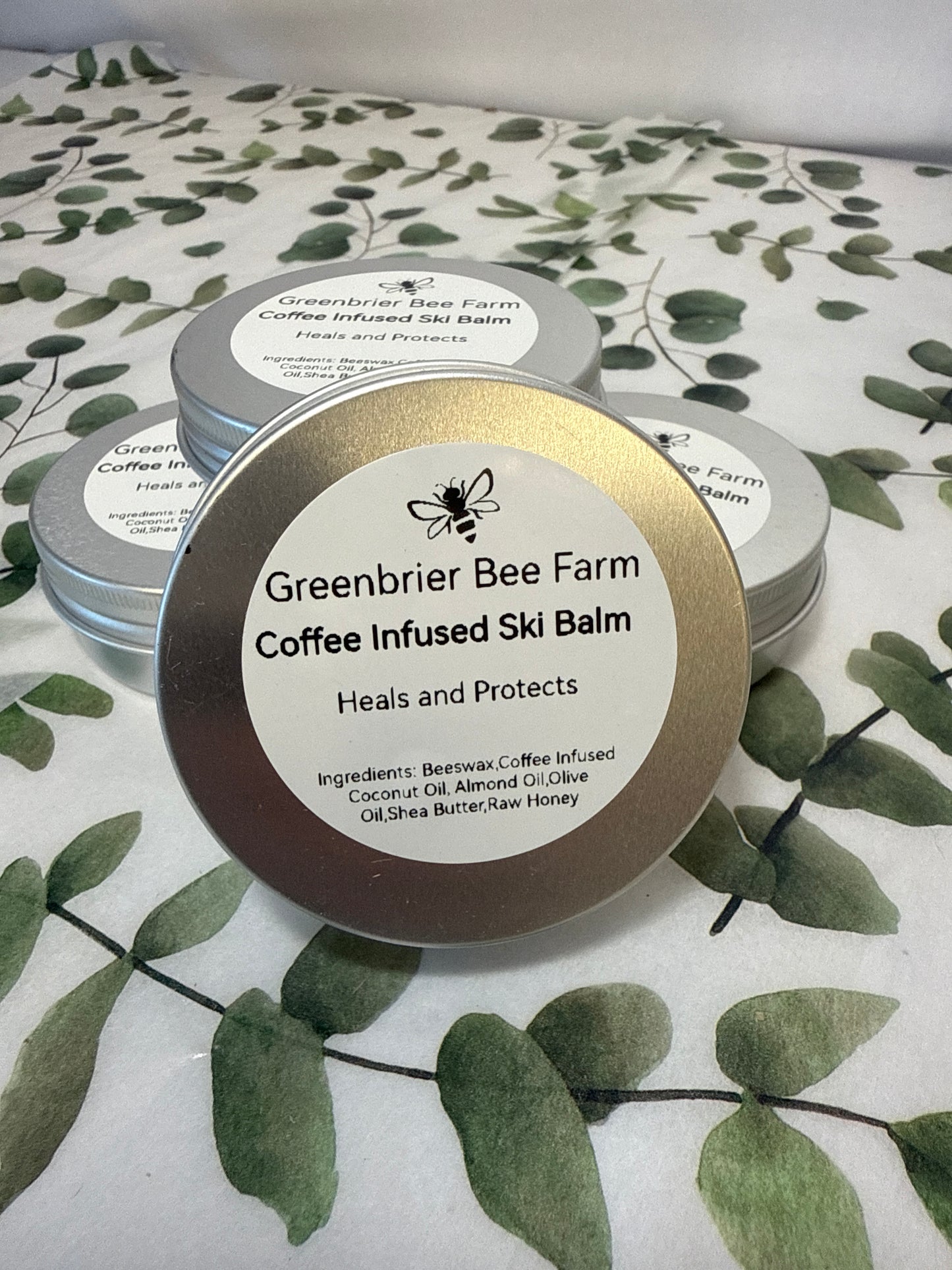 Coffee infused ski balm 