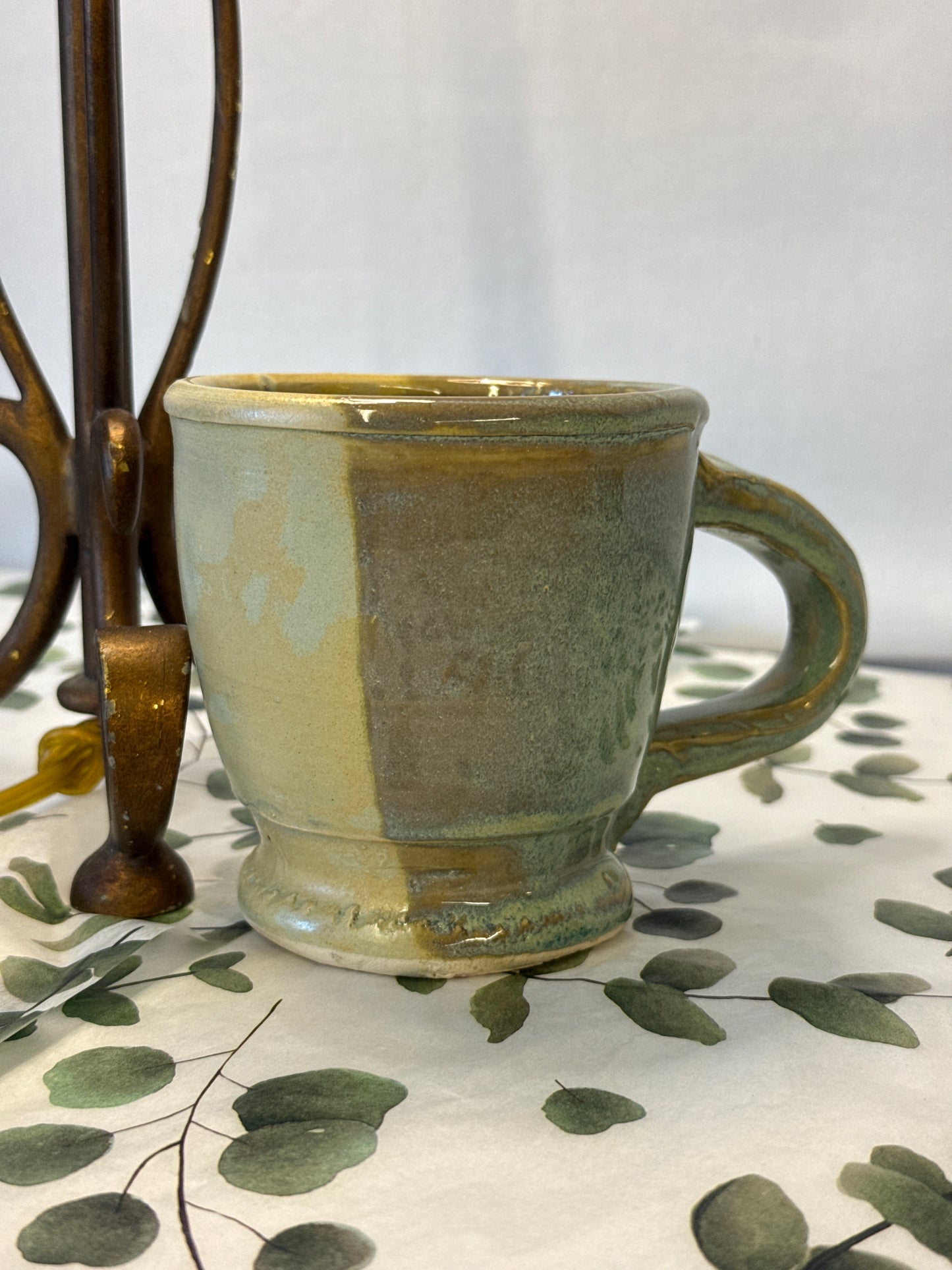 Yellow light green mug