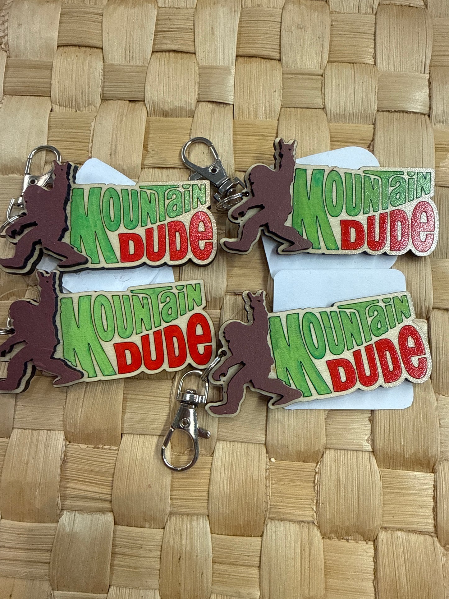 Bigfoot mountain dude keychain