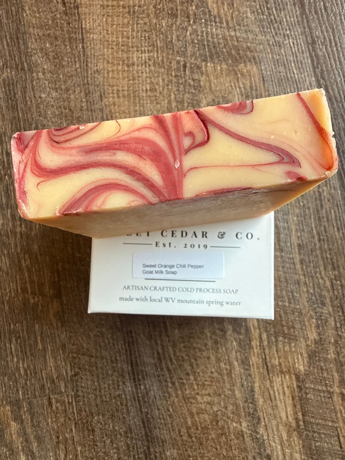 Sweet, orange chili pepper, goat, milk soap