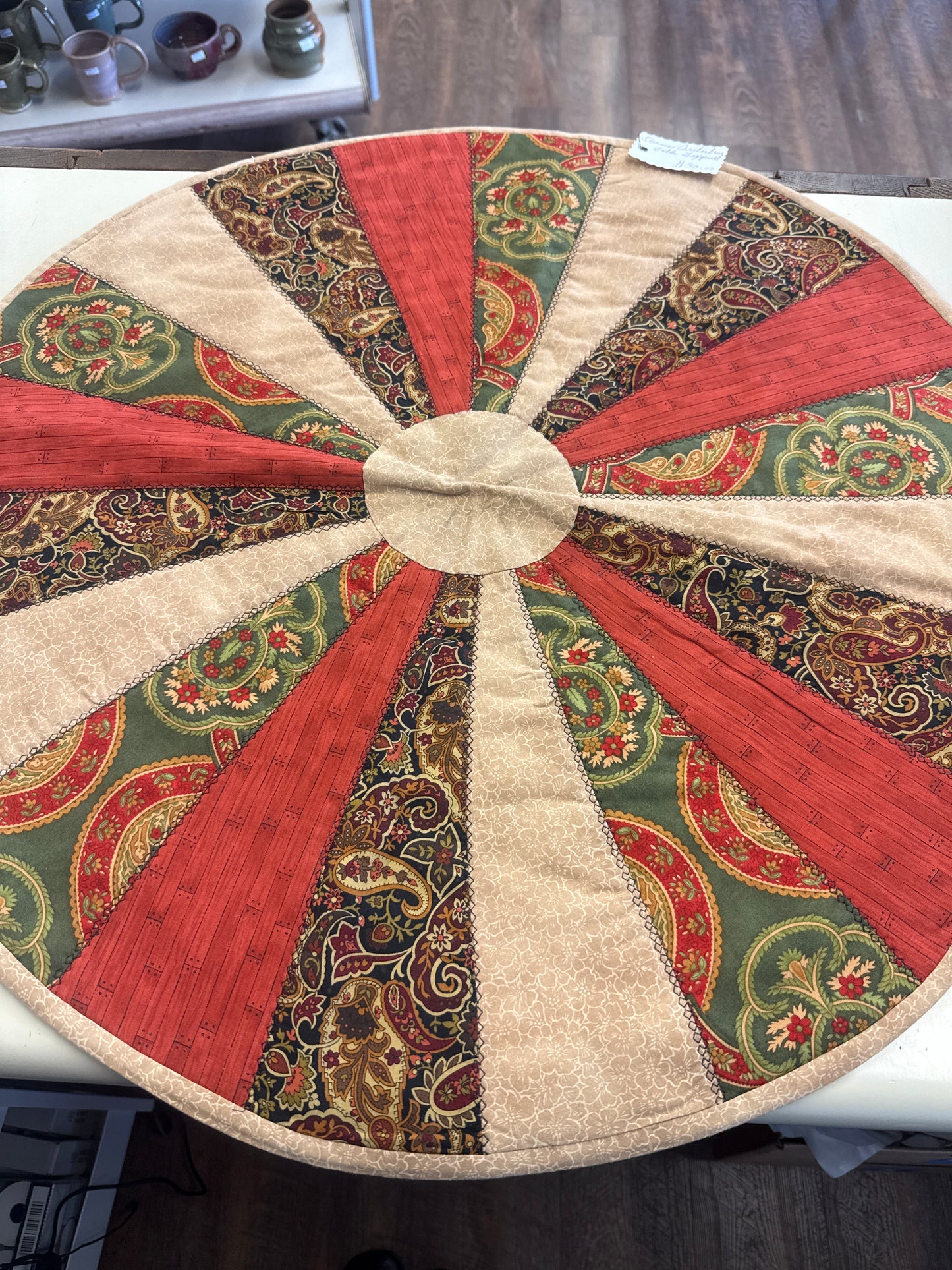 Table topper paisley brown