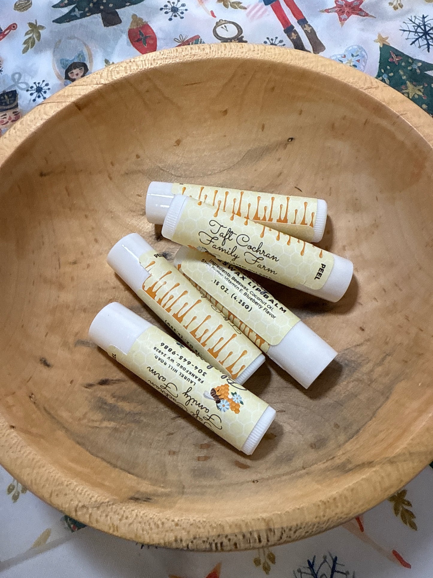 Blueberry beeswax lip balm