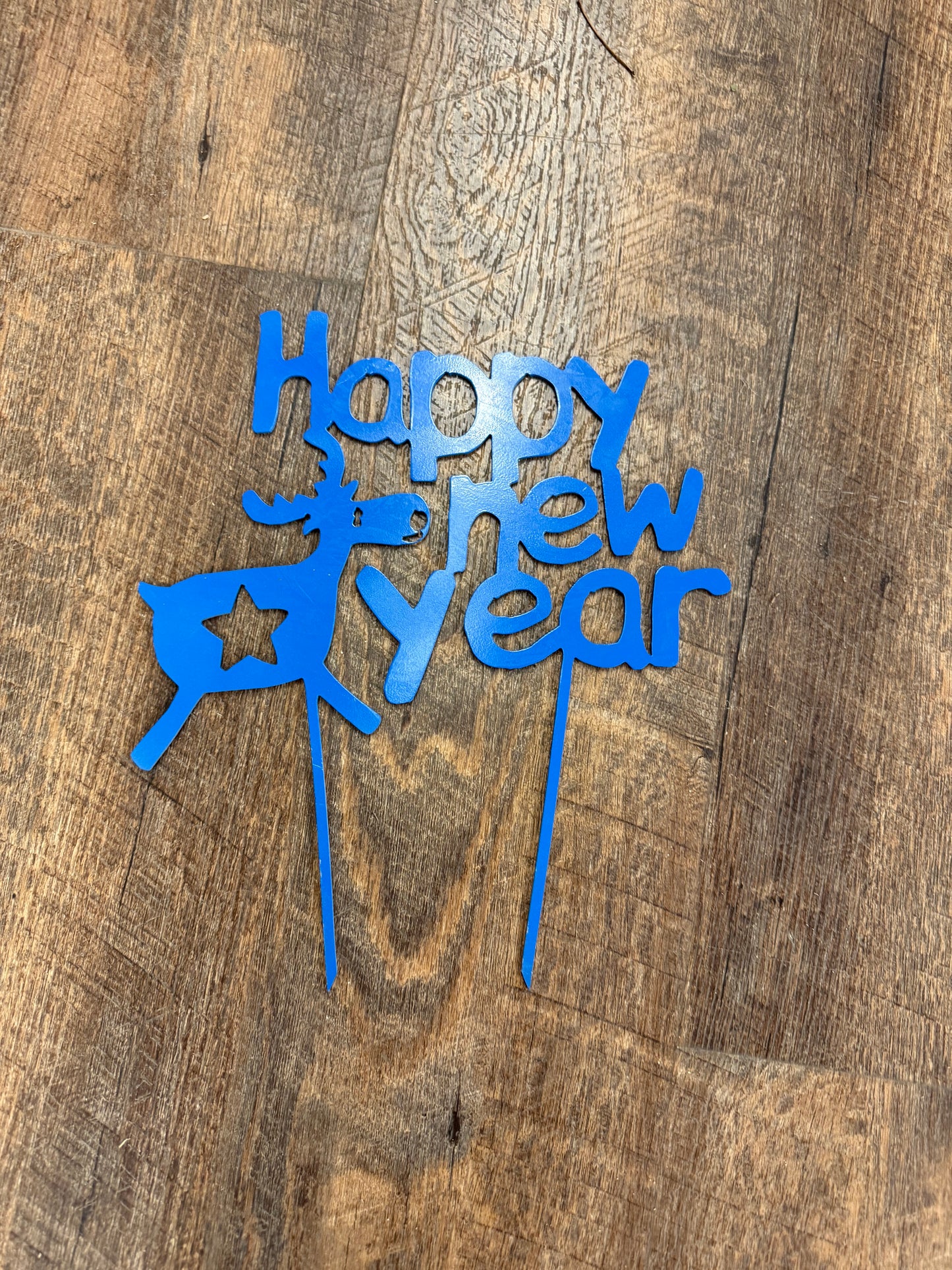 Happy New Year metal sign