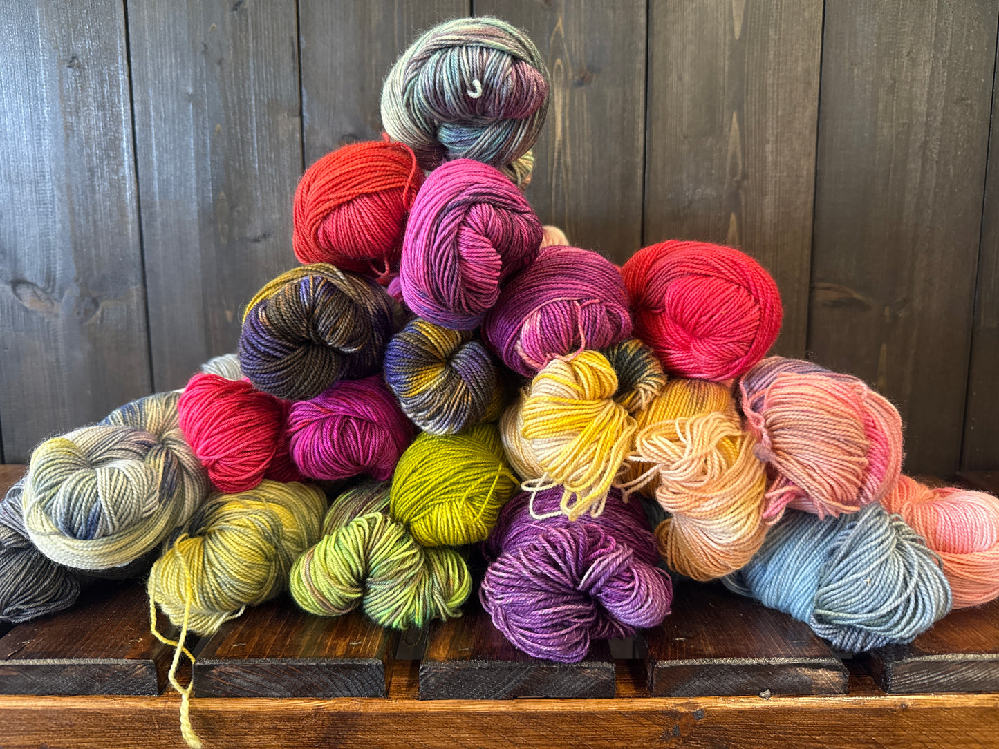 Sock yarn, 100 GS, assorted colors