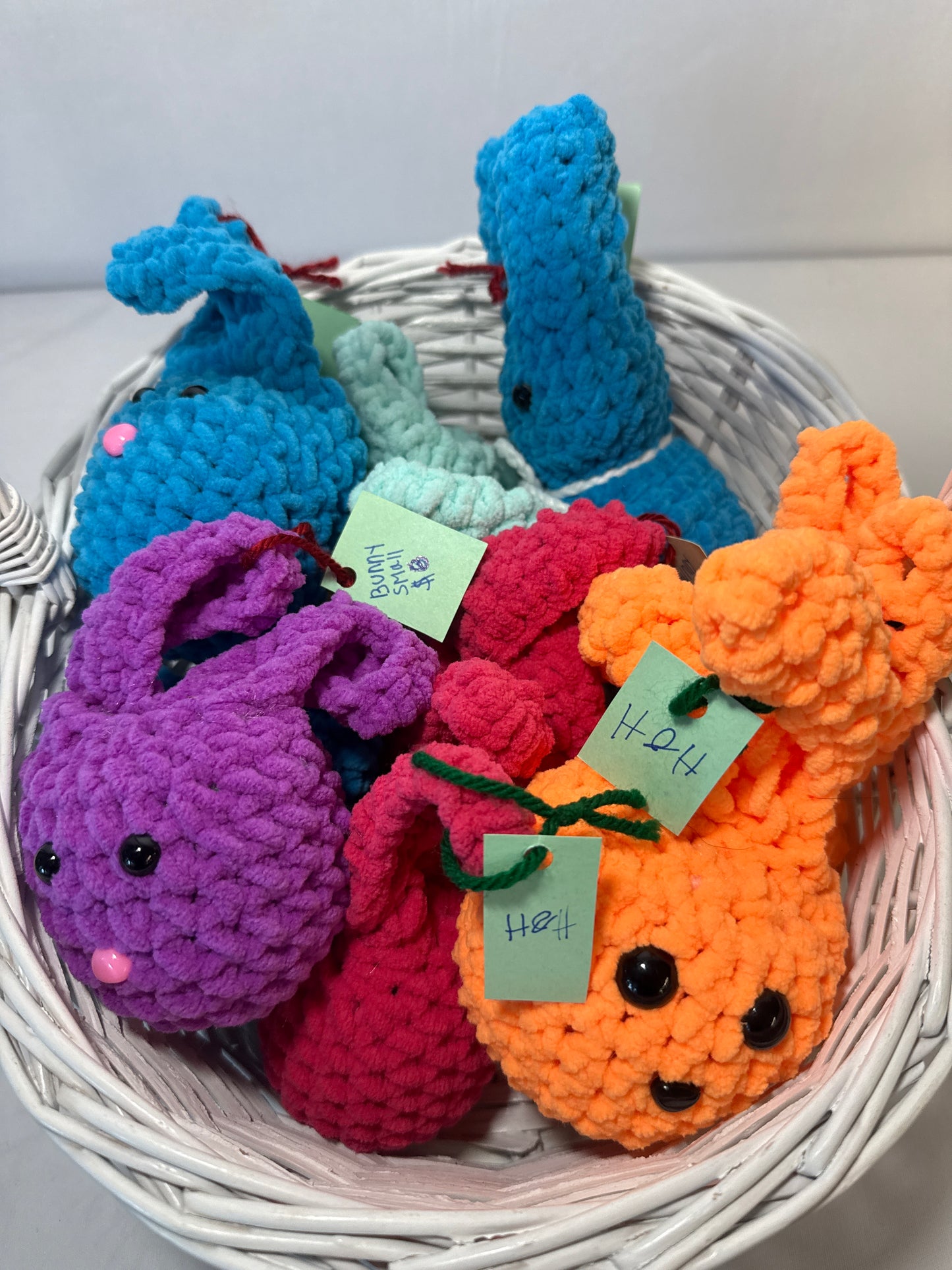Crocheted bunny, assorted colors
