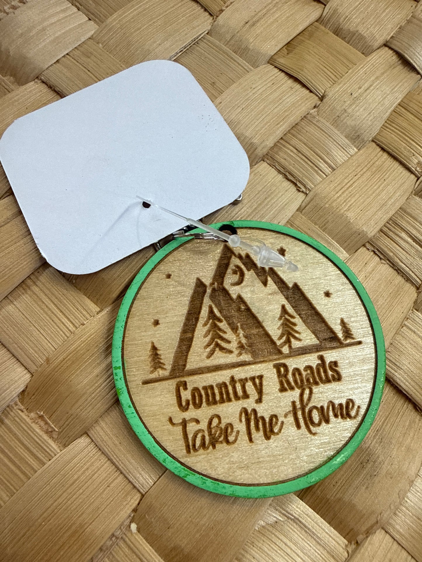 Country roads moon and stars keychain