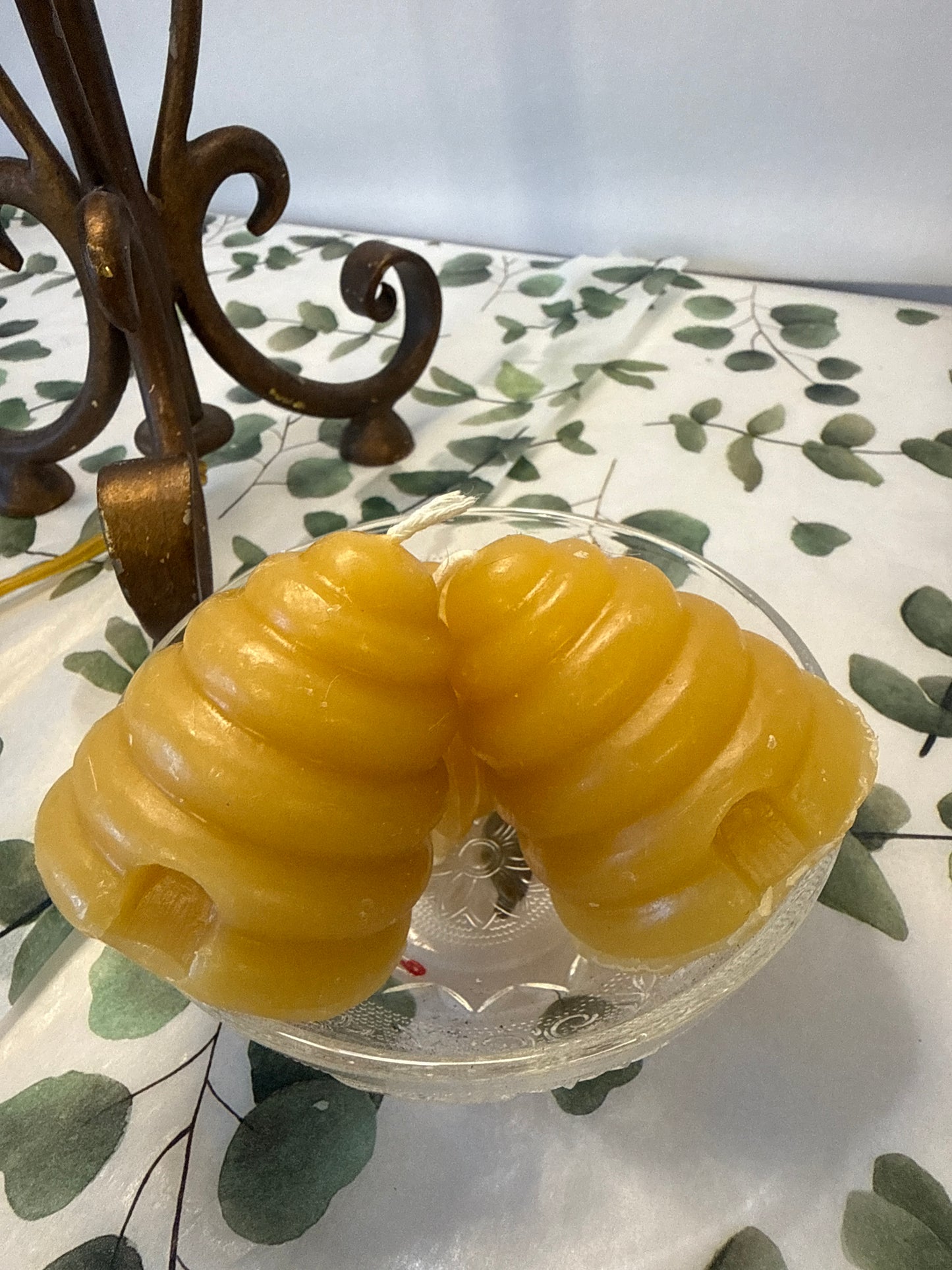 Beehive beeswax candles