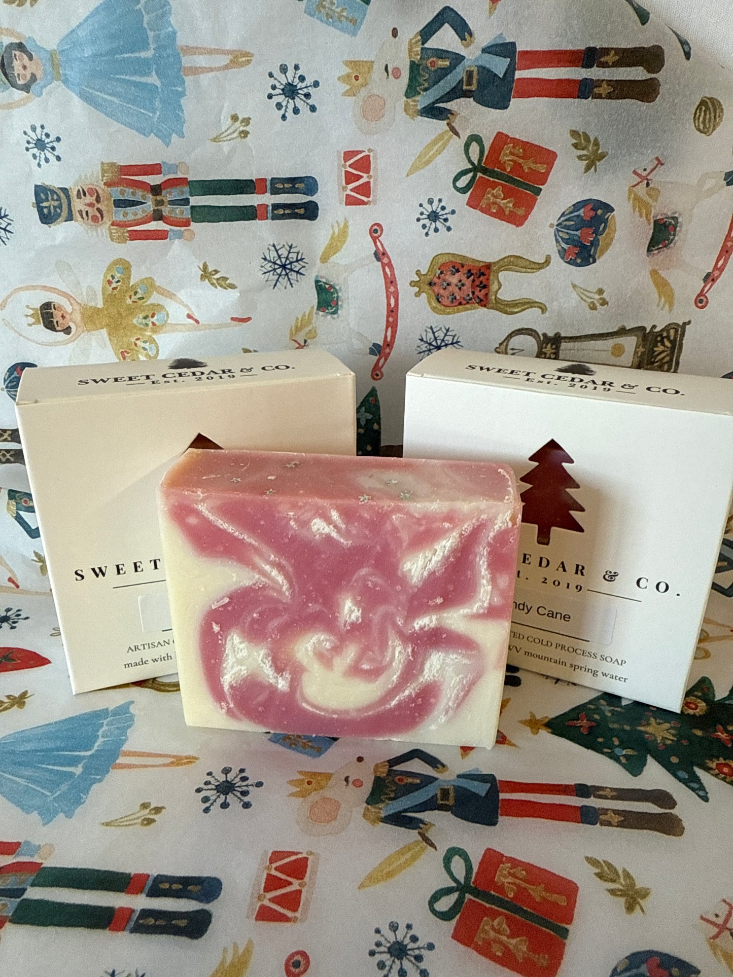 Candy cane soap