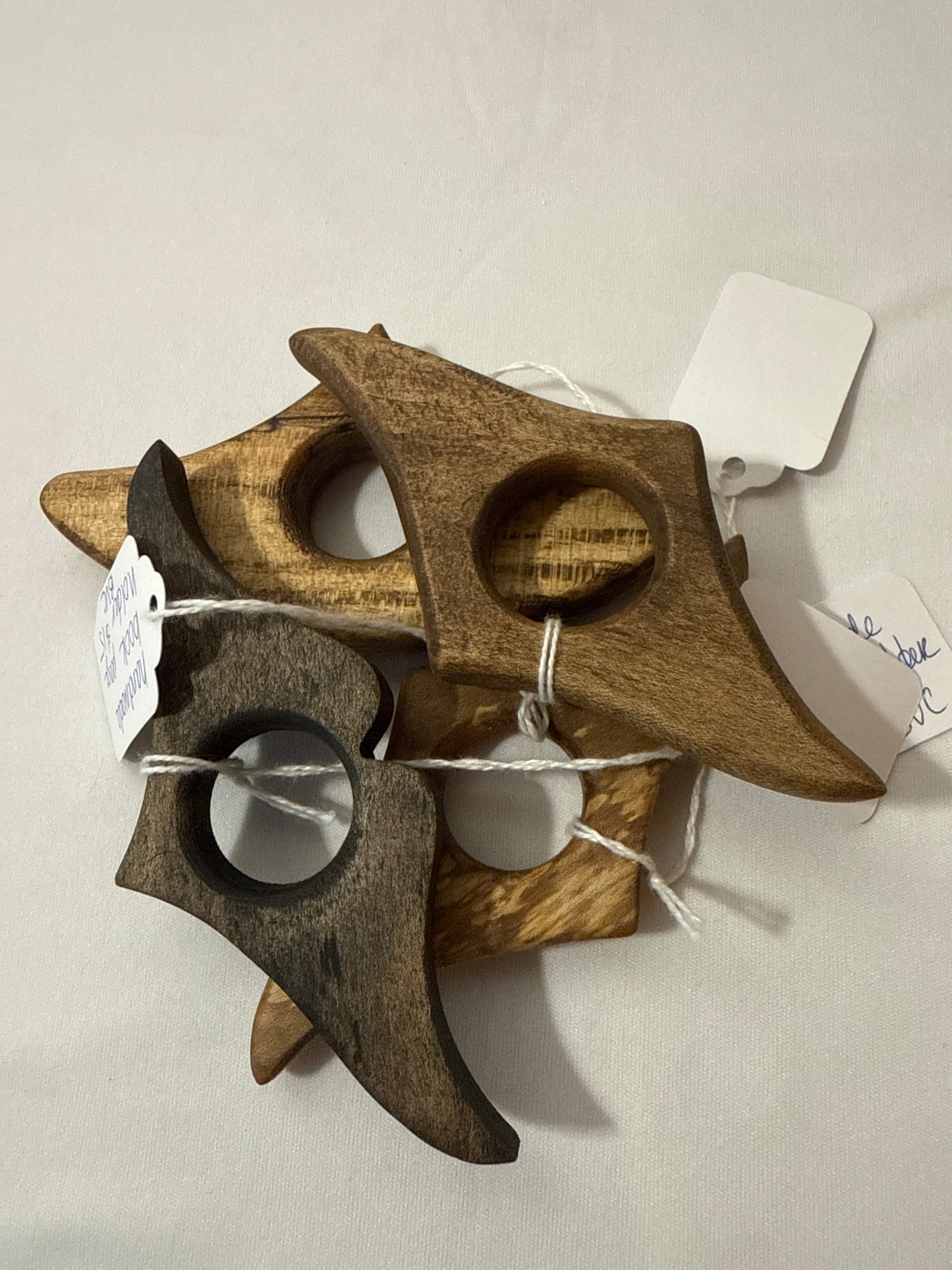 Handmade book page holders