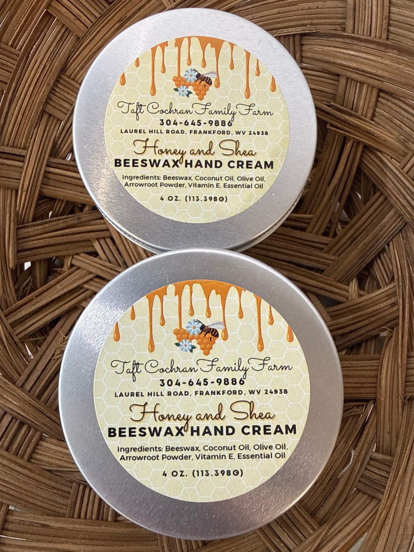 Honey and Shea beeswax hand cream 4 ounce