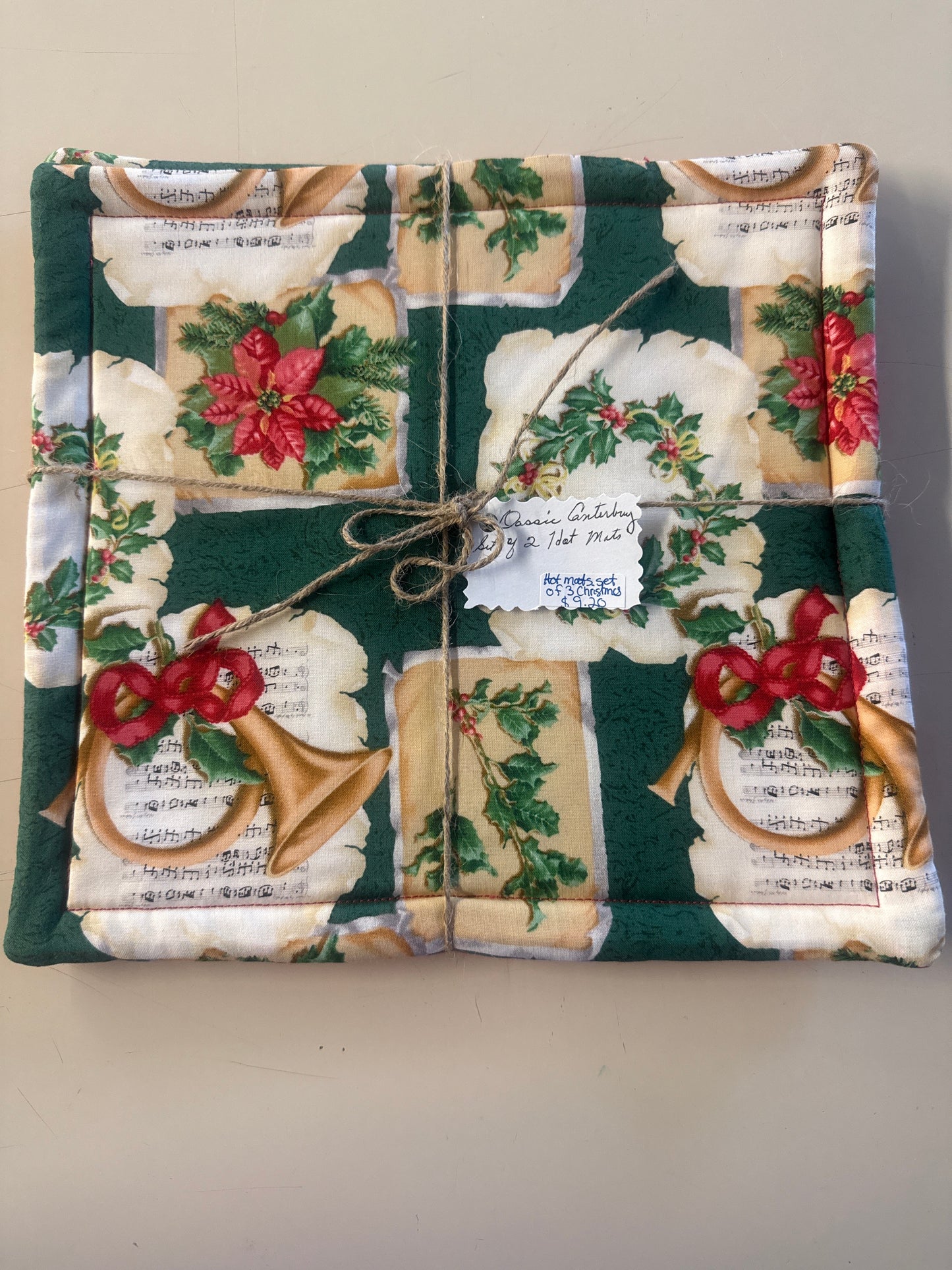 Hot mat set of 2 Christmas