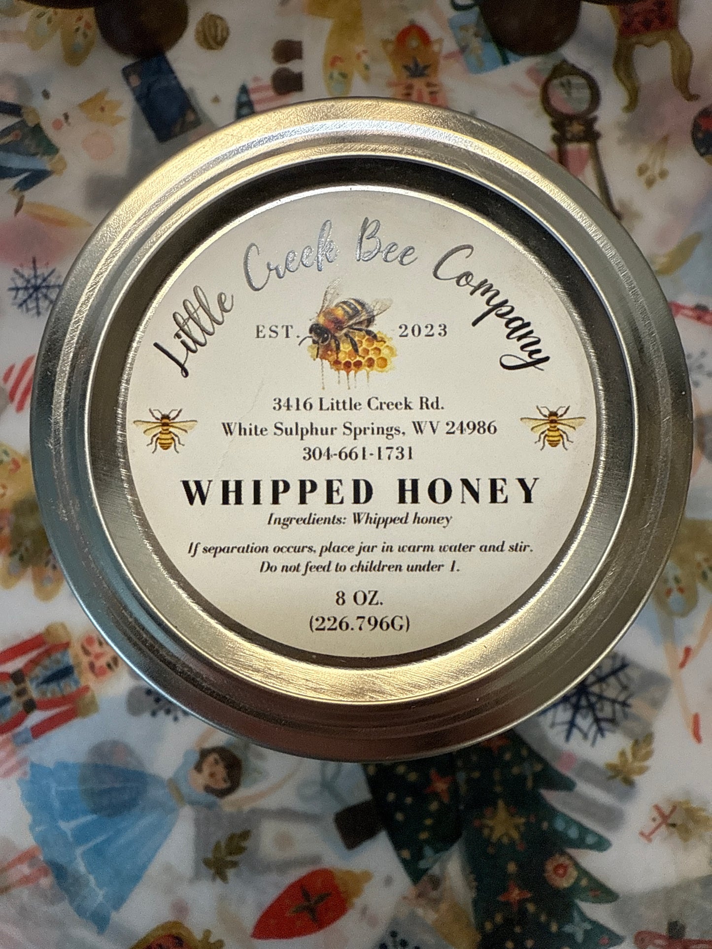 Whipped honey, 8 ounce jar