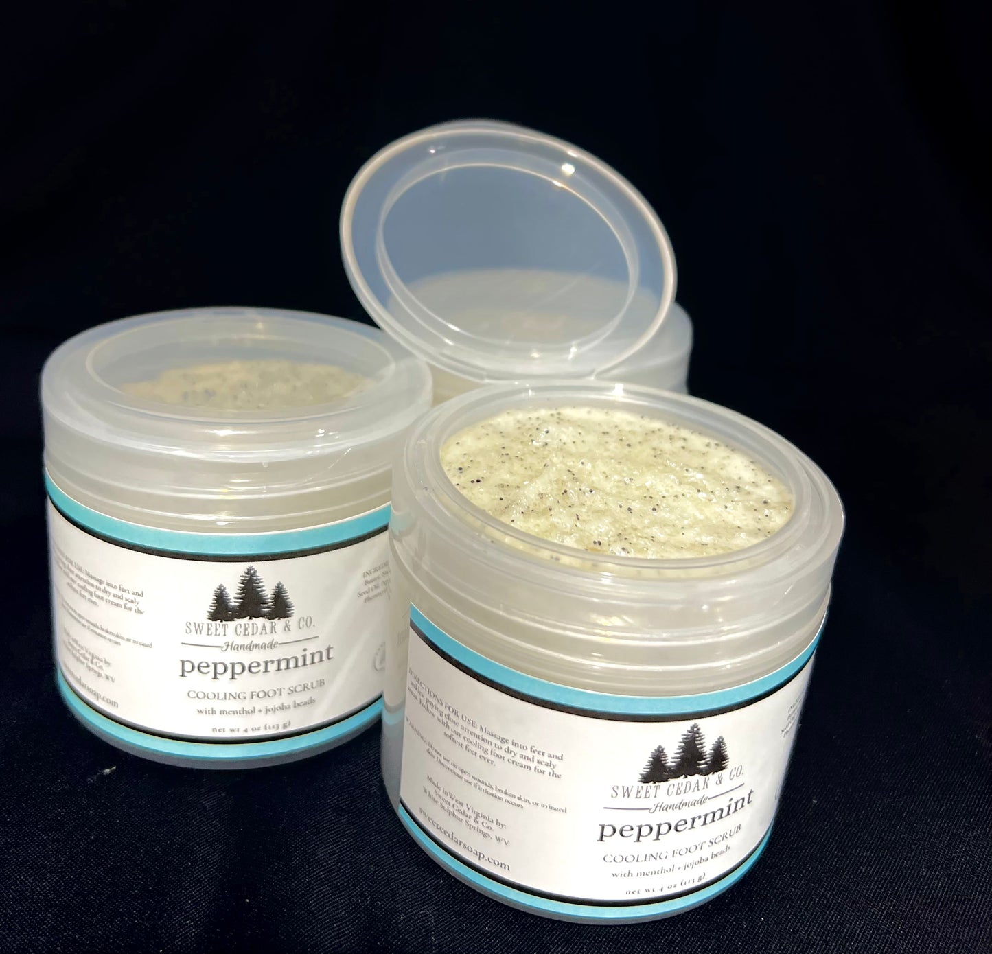 Cooling Peppermint Foot Scrub with Jojoba beads and sugar