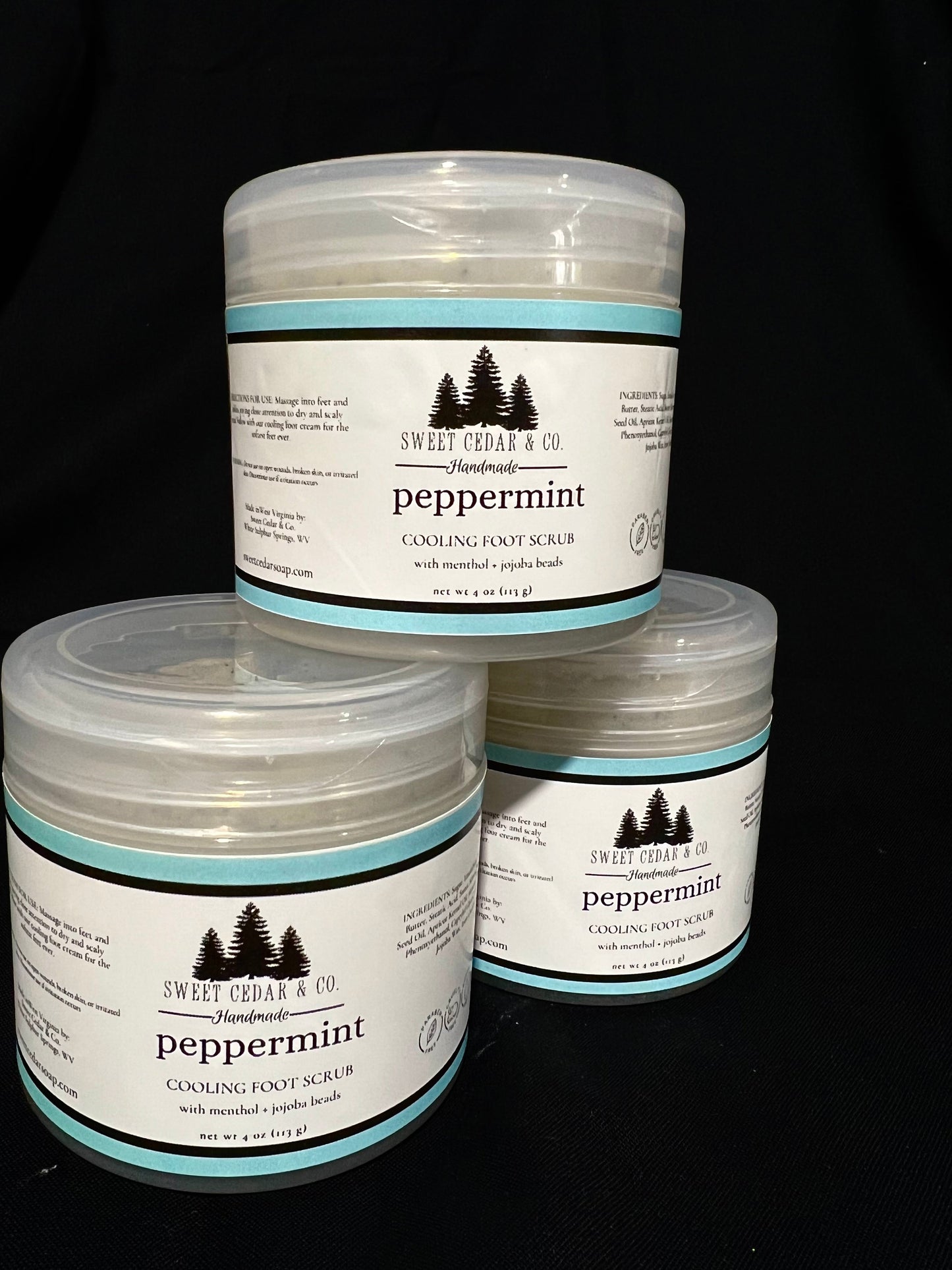 Cooling Peppermint Foot Scrub with Jojoba beads and sugar