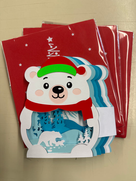 Polar bear Christmas card