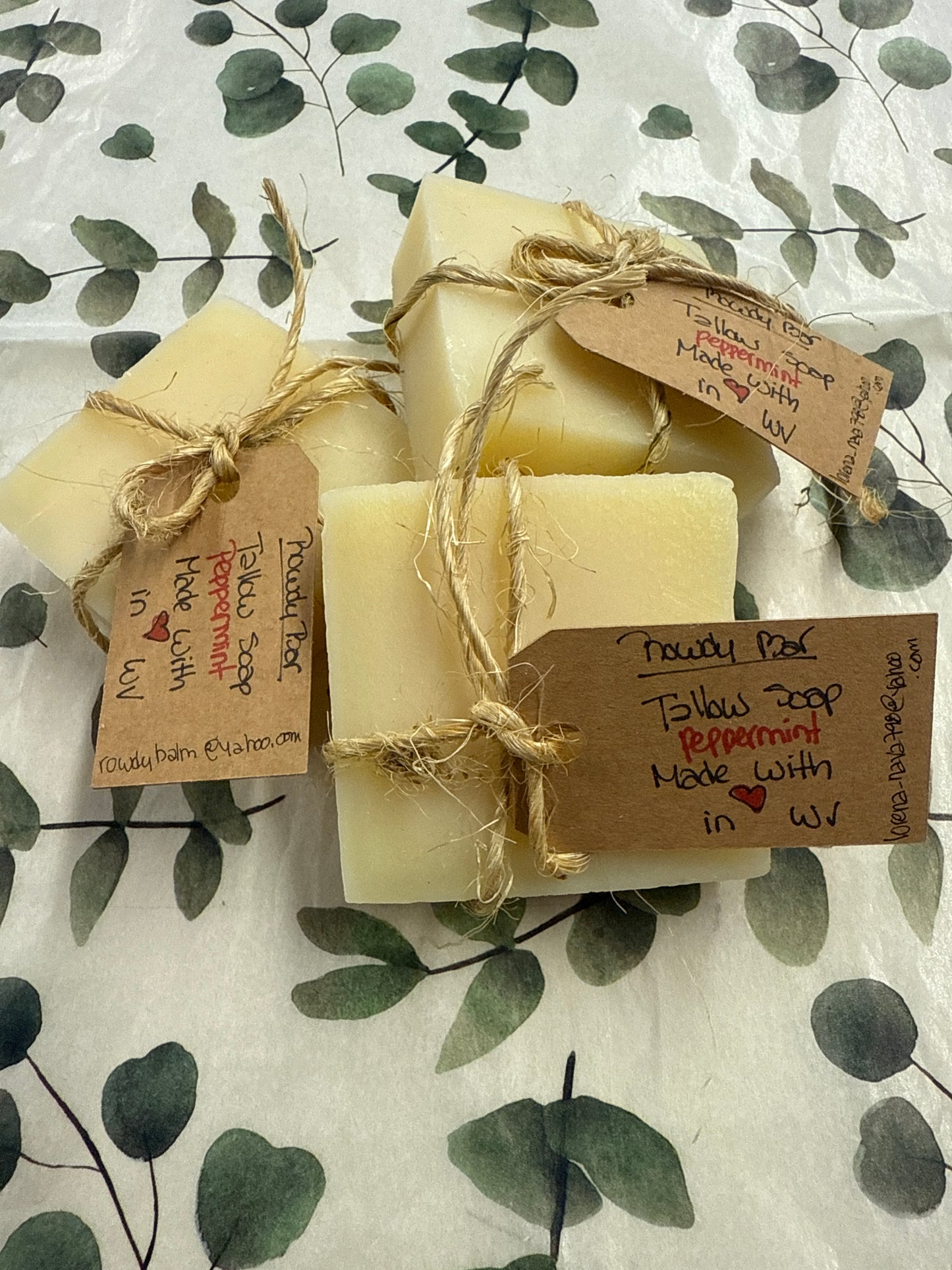 Rowdy bar peppermint tallow soap