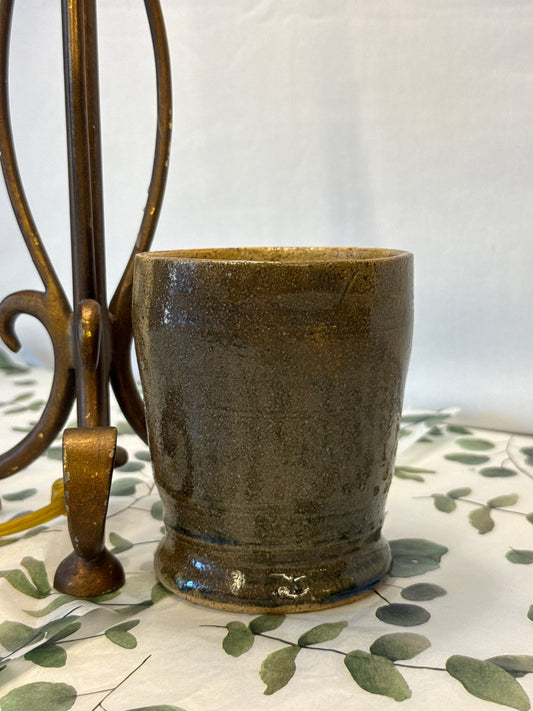Dark brown light brown candle