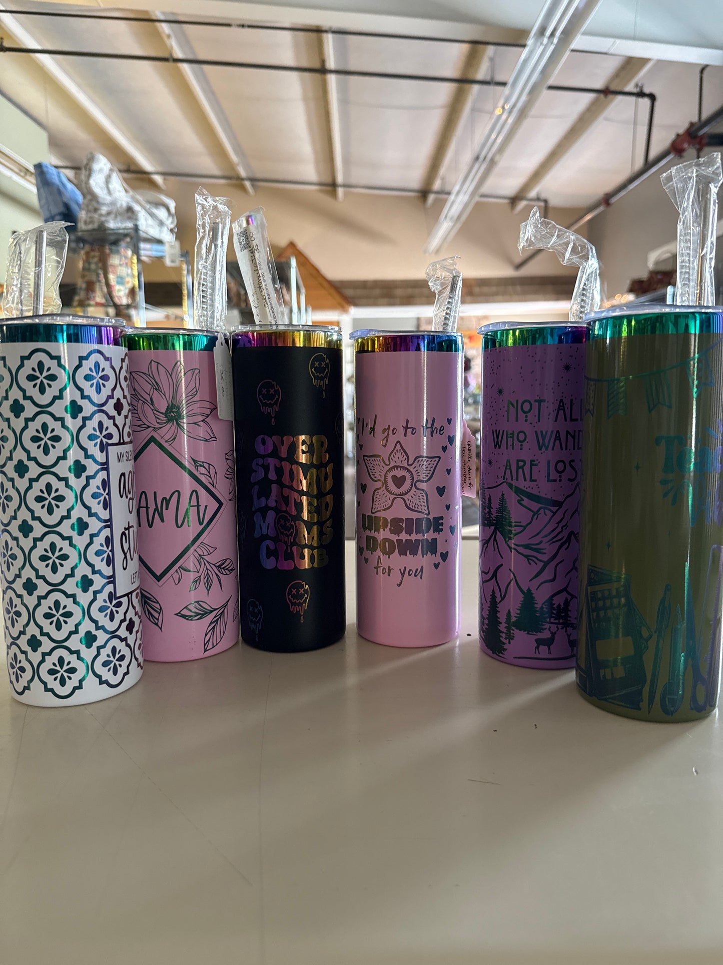 Tumblers, assorted designs