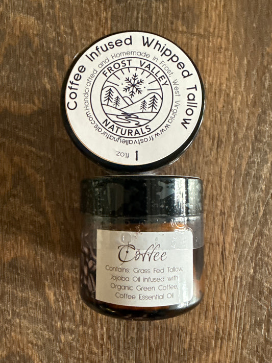 Whipped tallow, coffee, 1 ounce