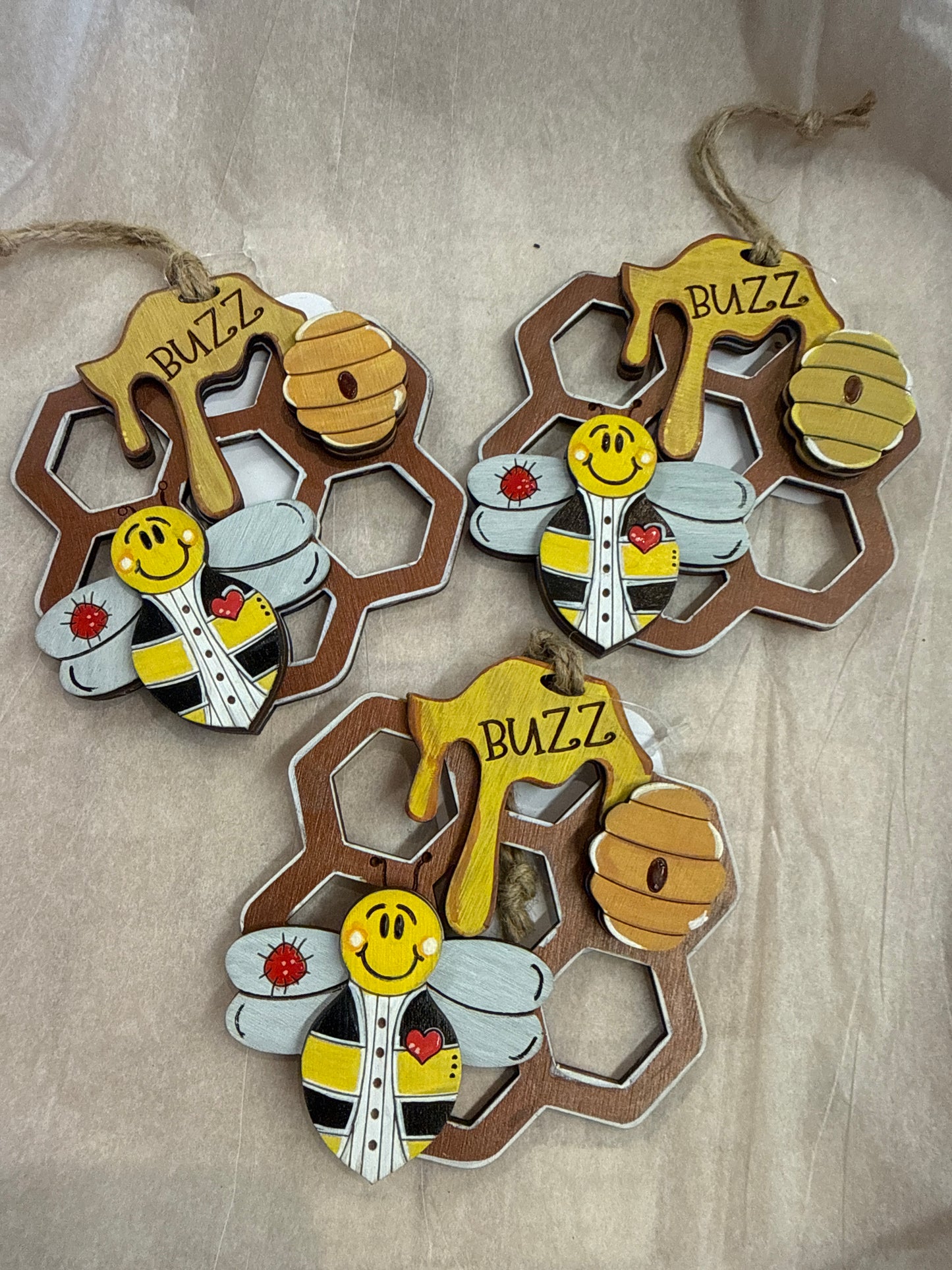 Merry bee ornament