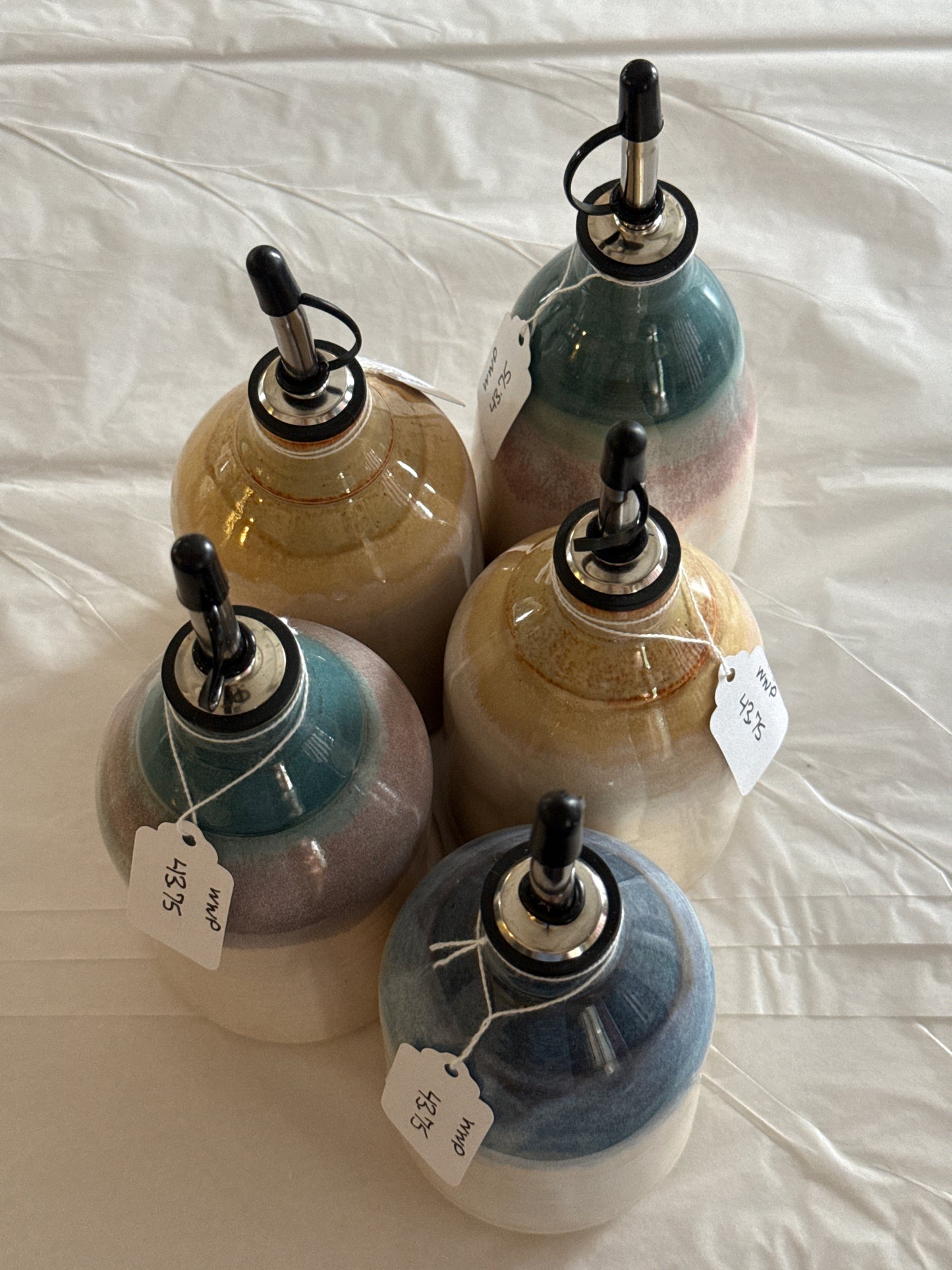Oil bottles assorted colors