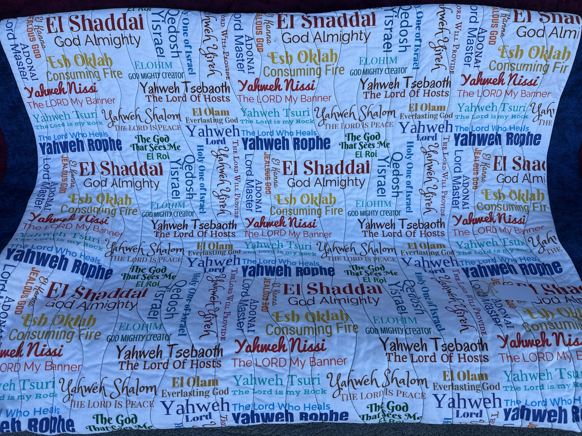 Names of God lap quilt