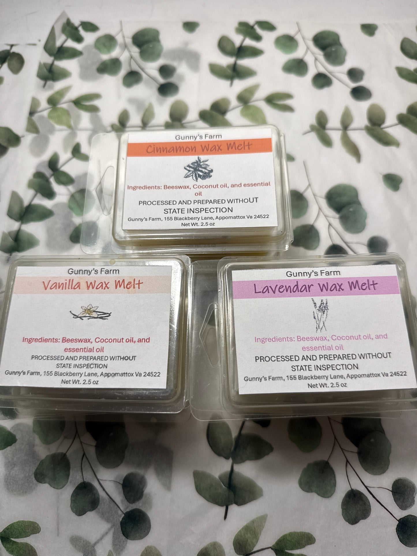 Gunny’s farm wax melts assorted scents