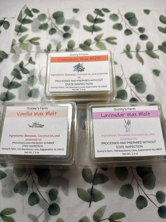Gunny’s farm wax melts assorted scents