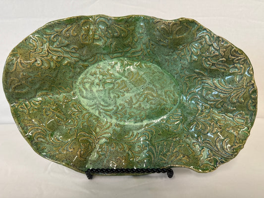Tea creek clay works ruffle bowl