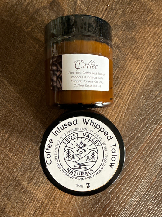 Whipped tallow, coffee 2 ounce