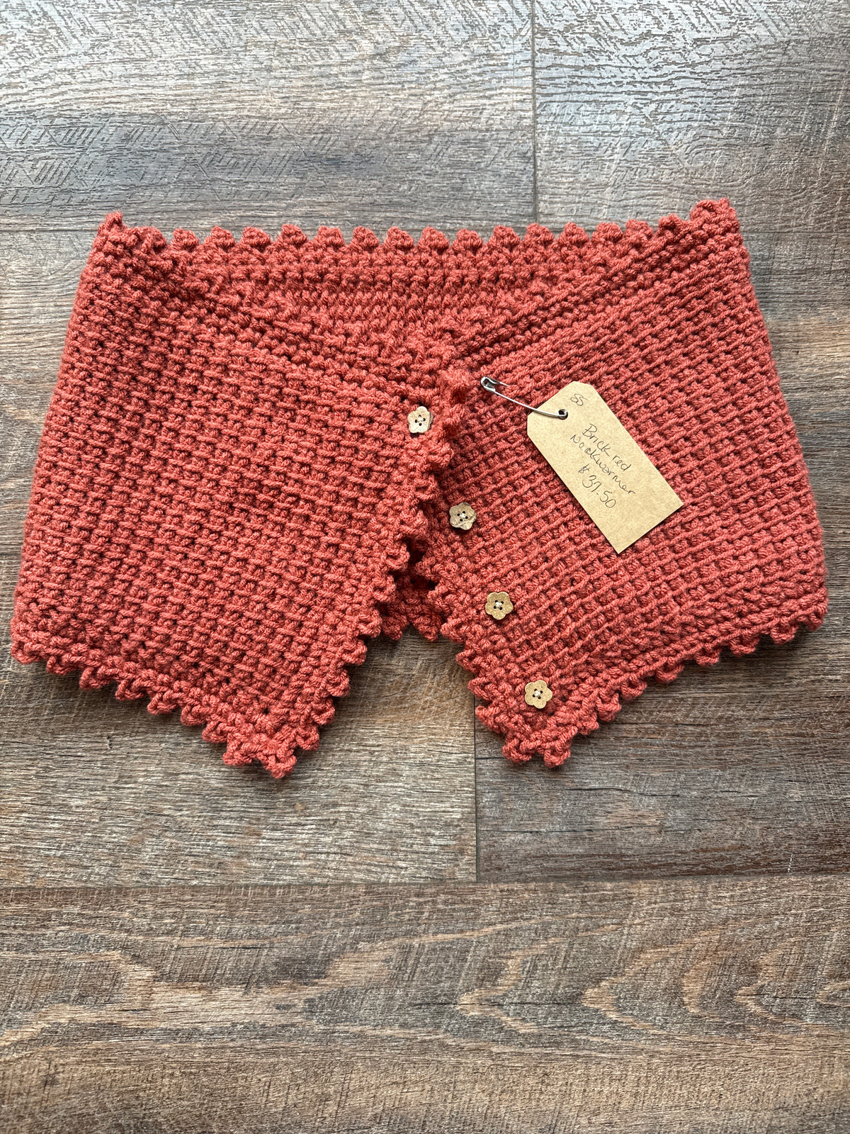 Brick red neckwarmer