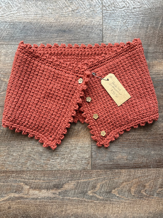 Brick red neckwarmer
