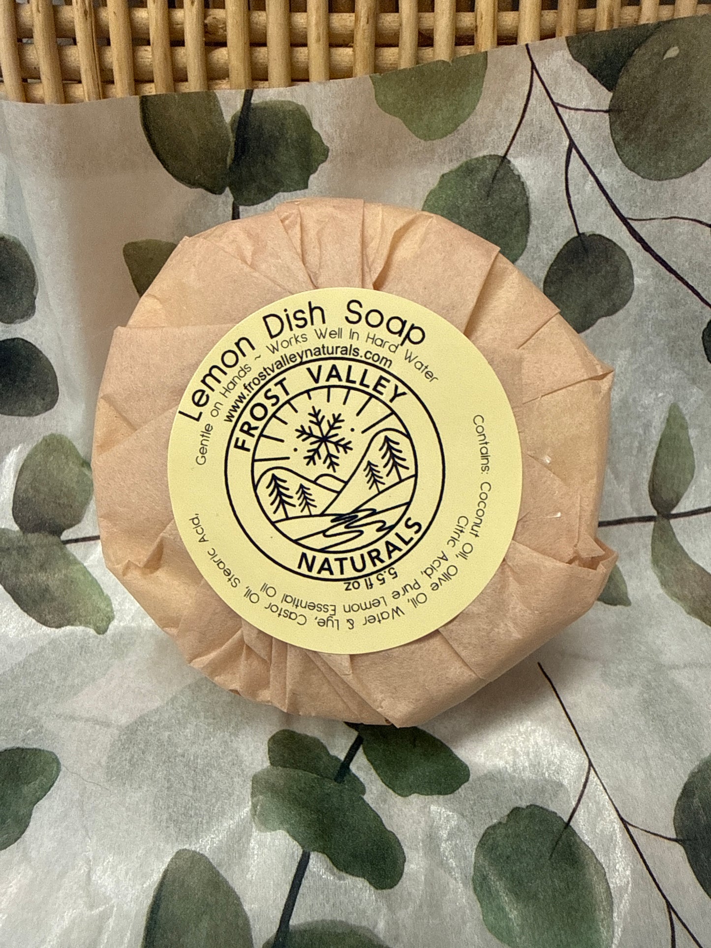 Lemon dish soap bar