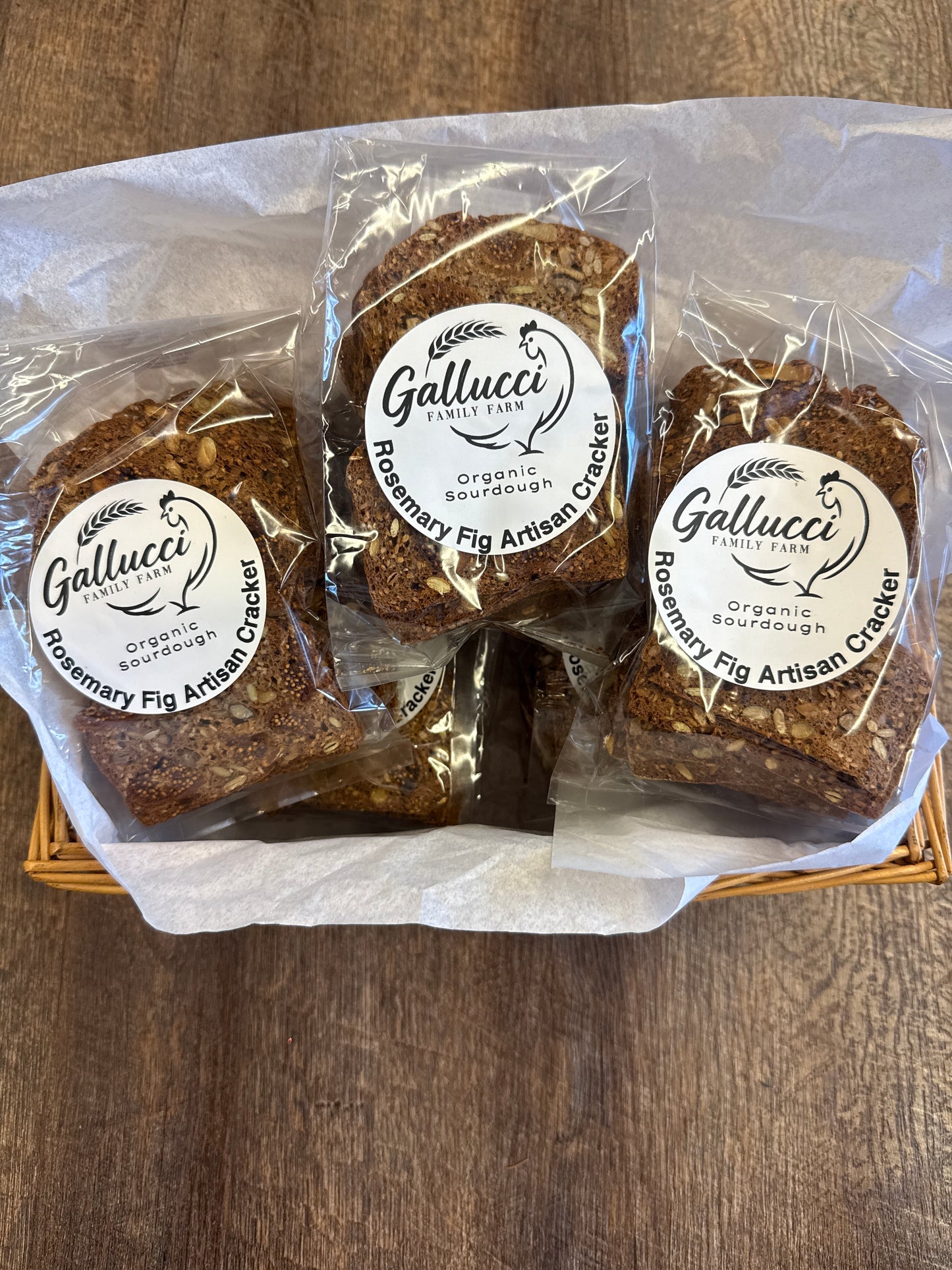Rosemary, fig artisan crackers
