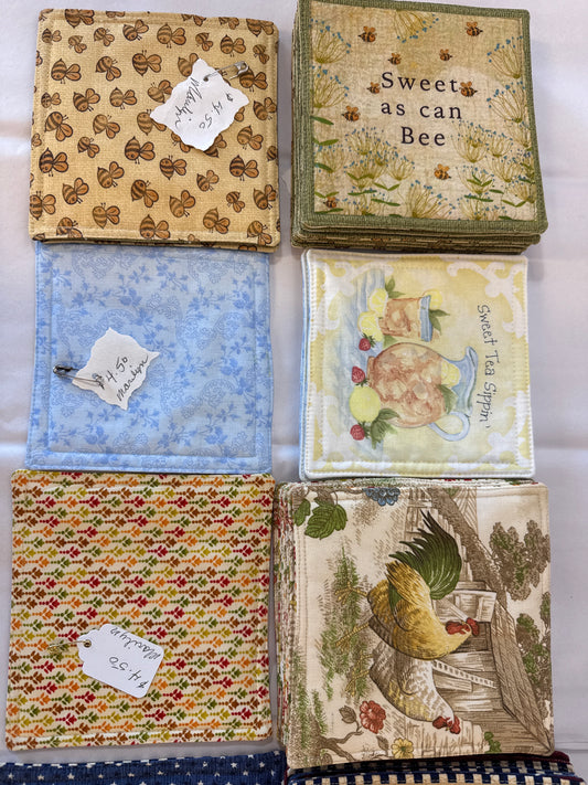 Coasters quilted assorted