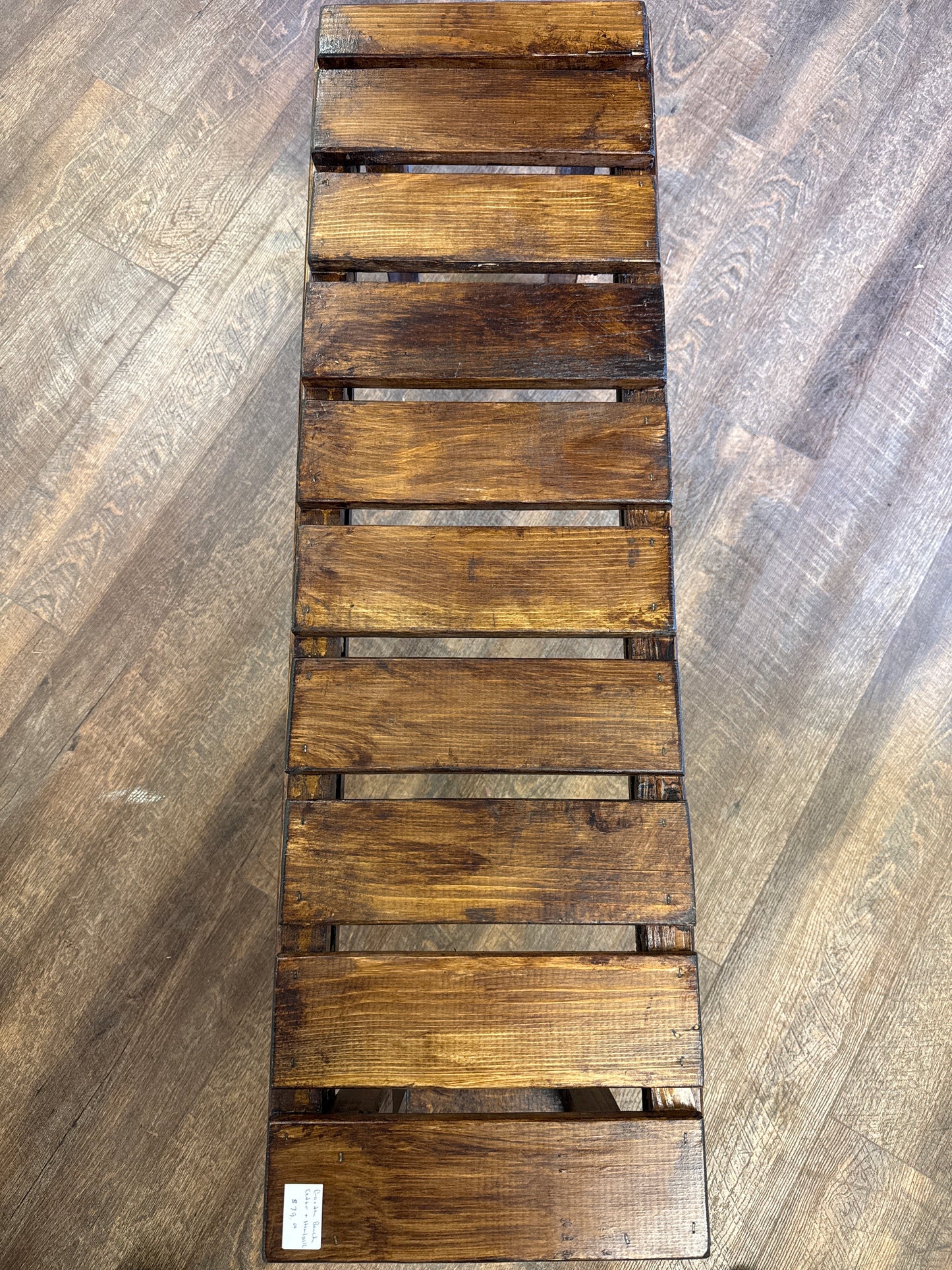 Wood garden bench