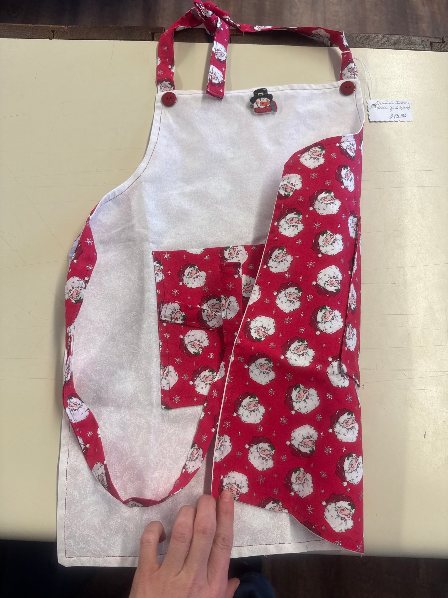 Little girl apron reversible