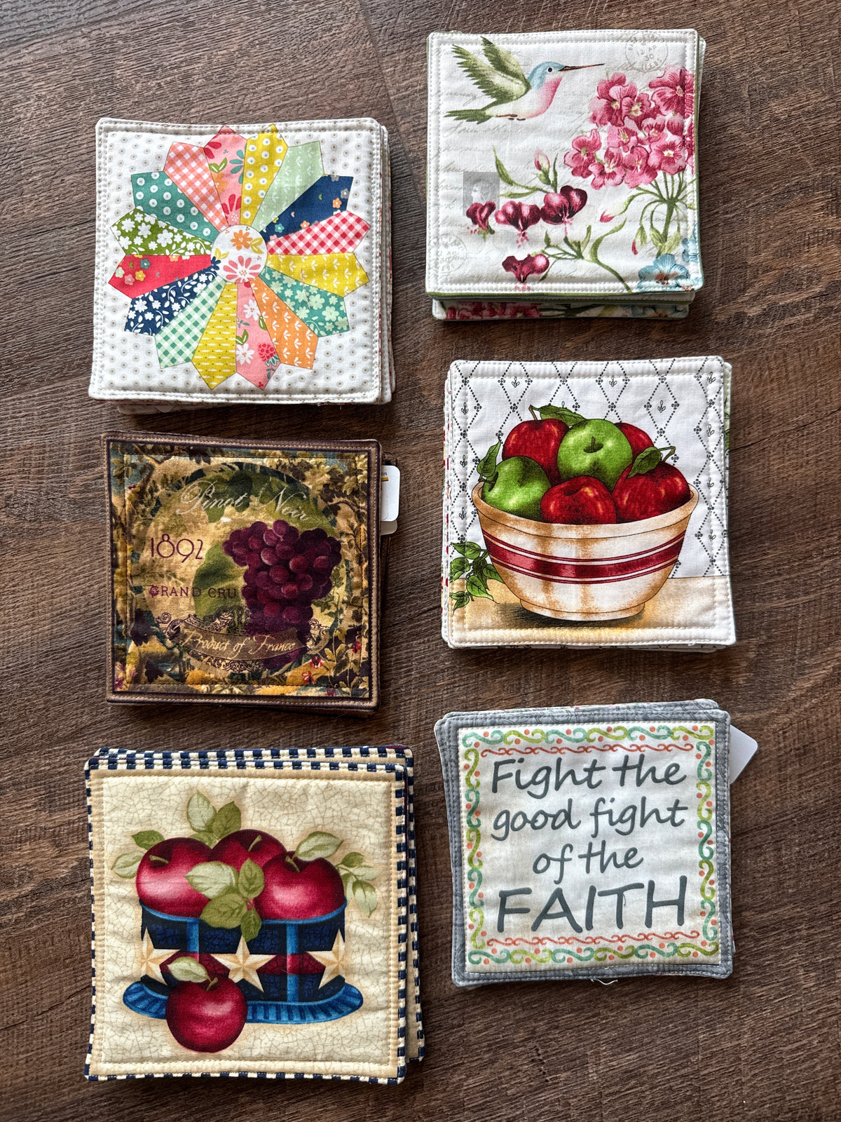 Quilted coasters
