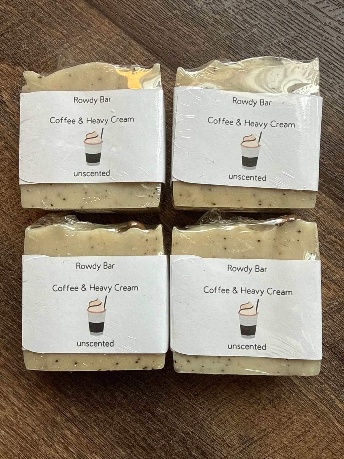 Rowdy bar, coffee and heavy cream soap unscented