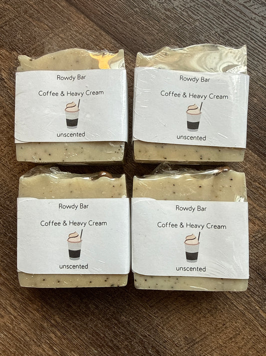 Rowdy bar, coffee and heavy cream soap unscented