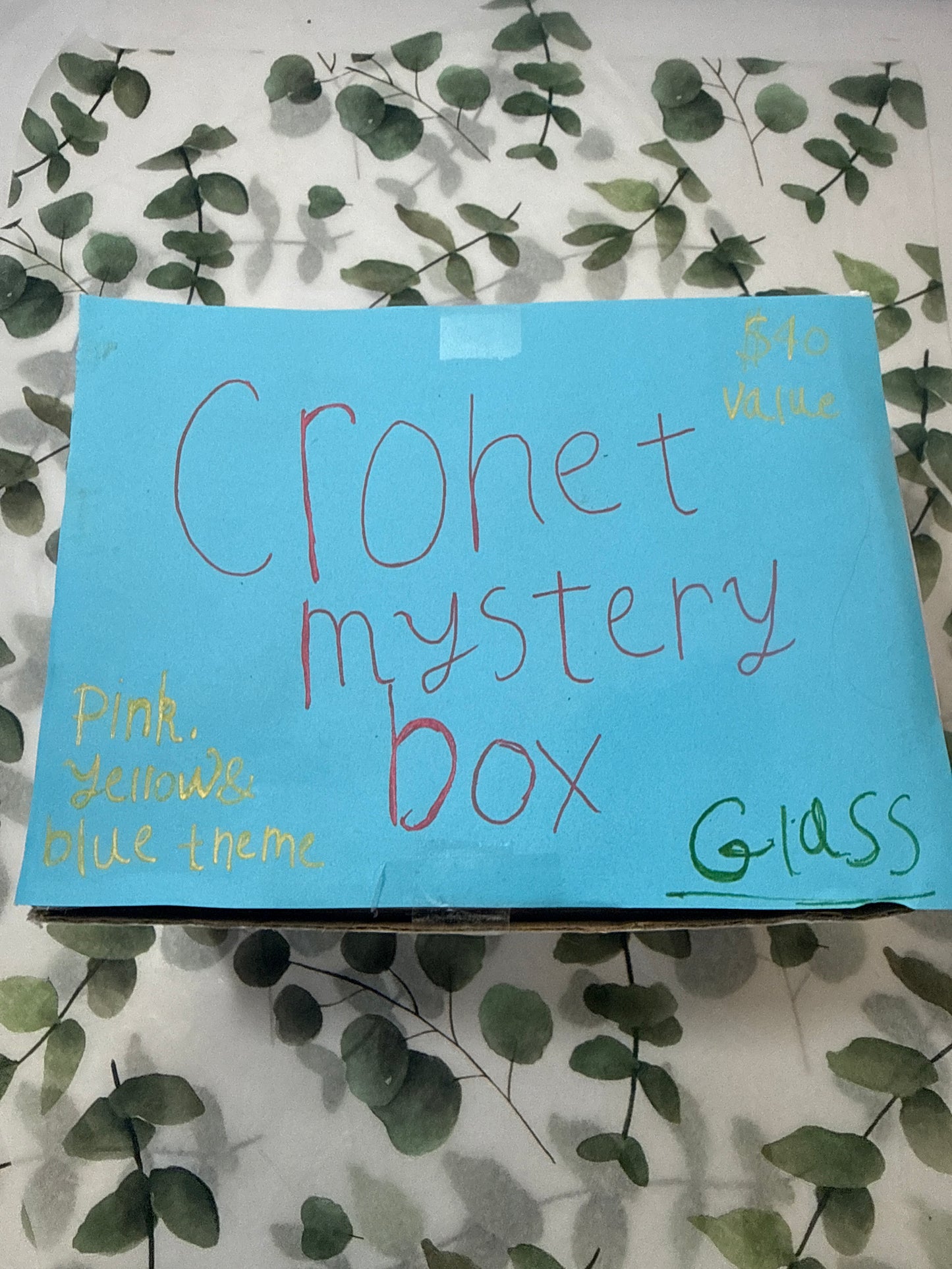 Crocheted mystery box