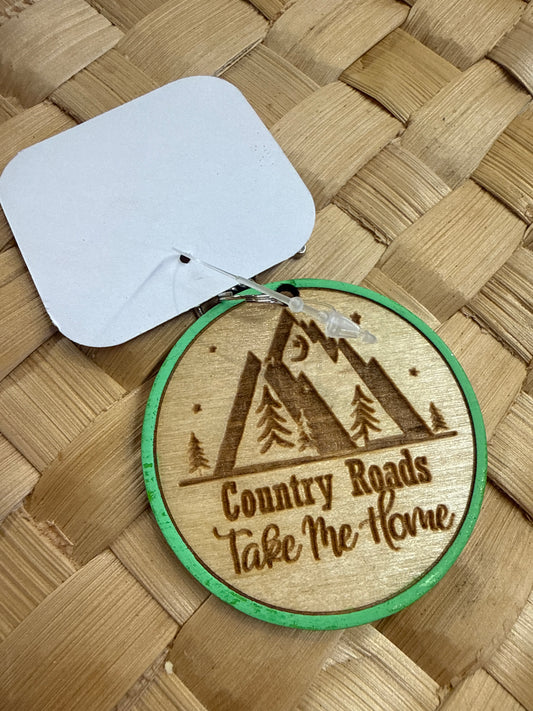 Country roads moon and stars keychain