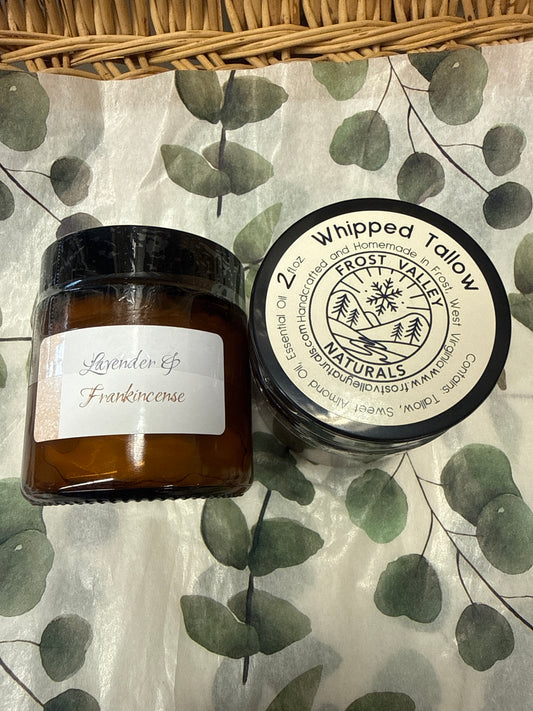 Whipped tallow lavender and frankincense 2 ounce