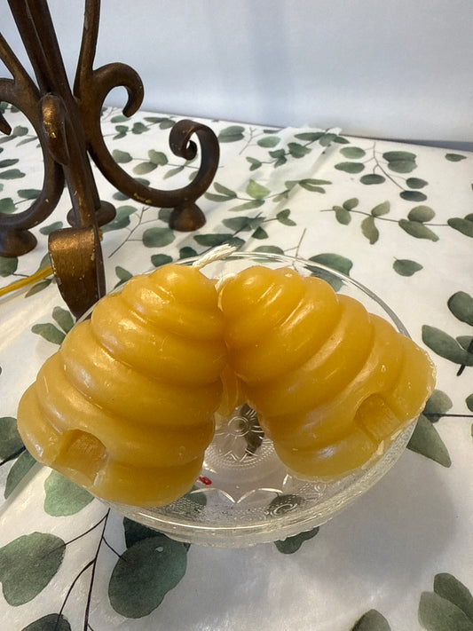 Beehive beeswax candles