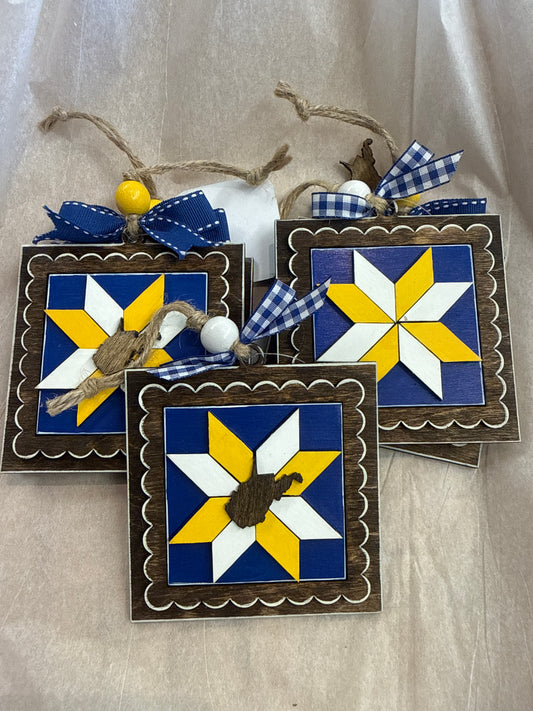 Wv barn star ornament