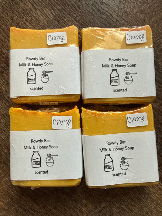 Rowdy bar milk & honey soap, orange