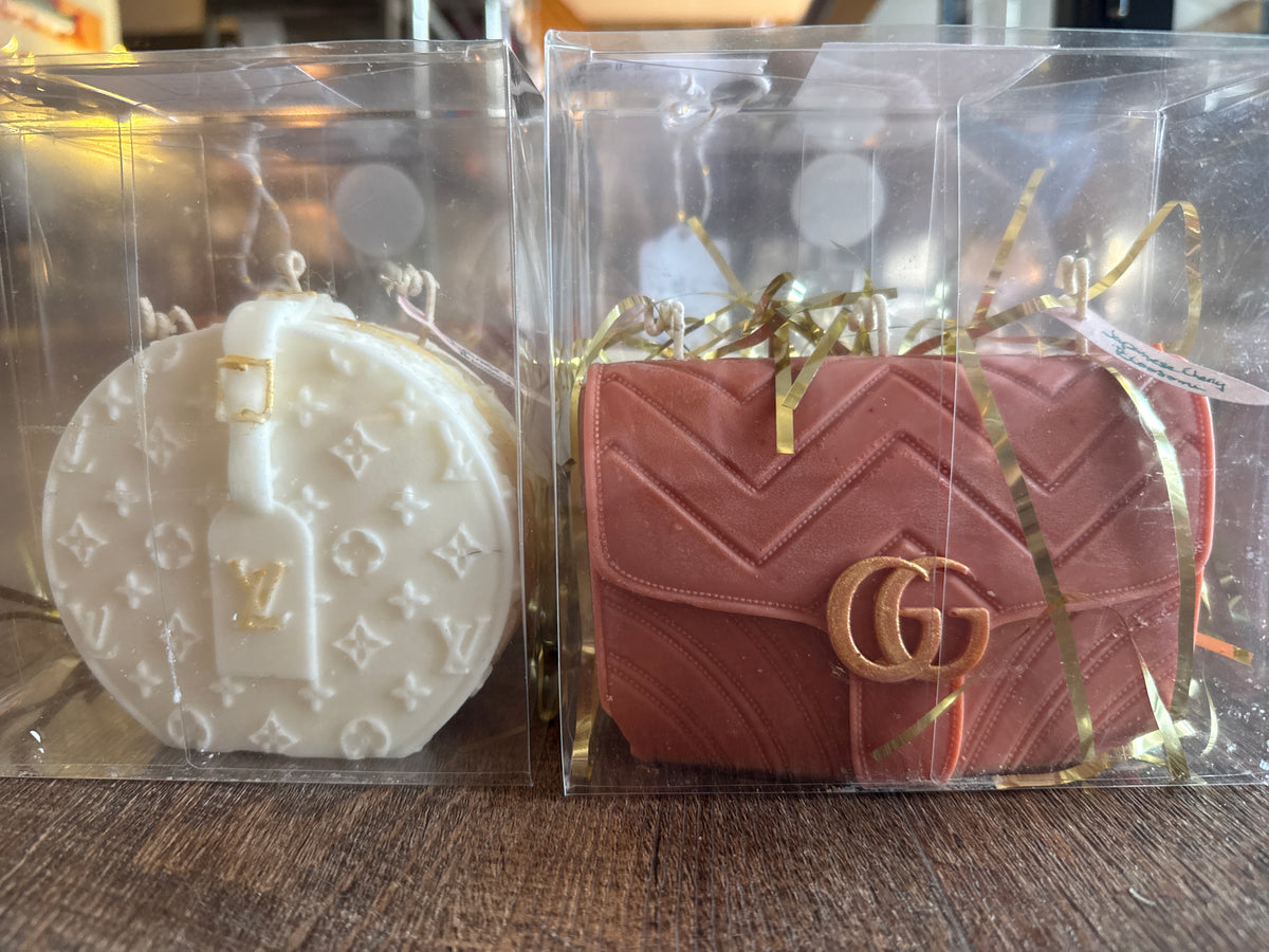 Candles, designer, purses