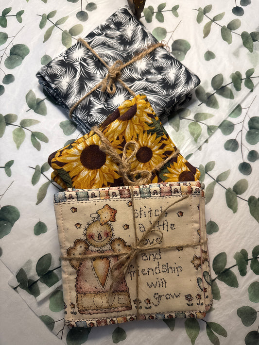 Coasters assorted prints set of 6